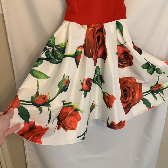 Red Floral Dress by FE Forever - Picture 2 of 8